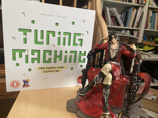 Turing Machine board game with a Cdrama?-based figurine as adornment